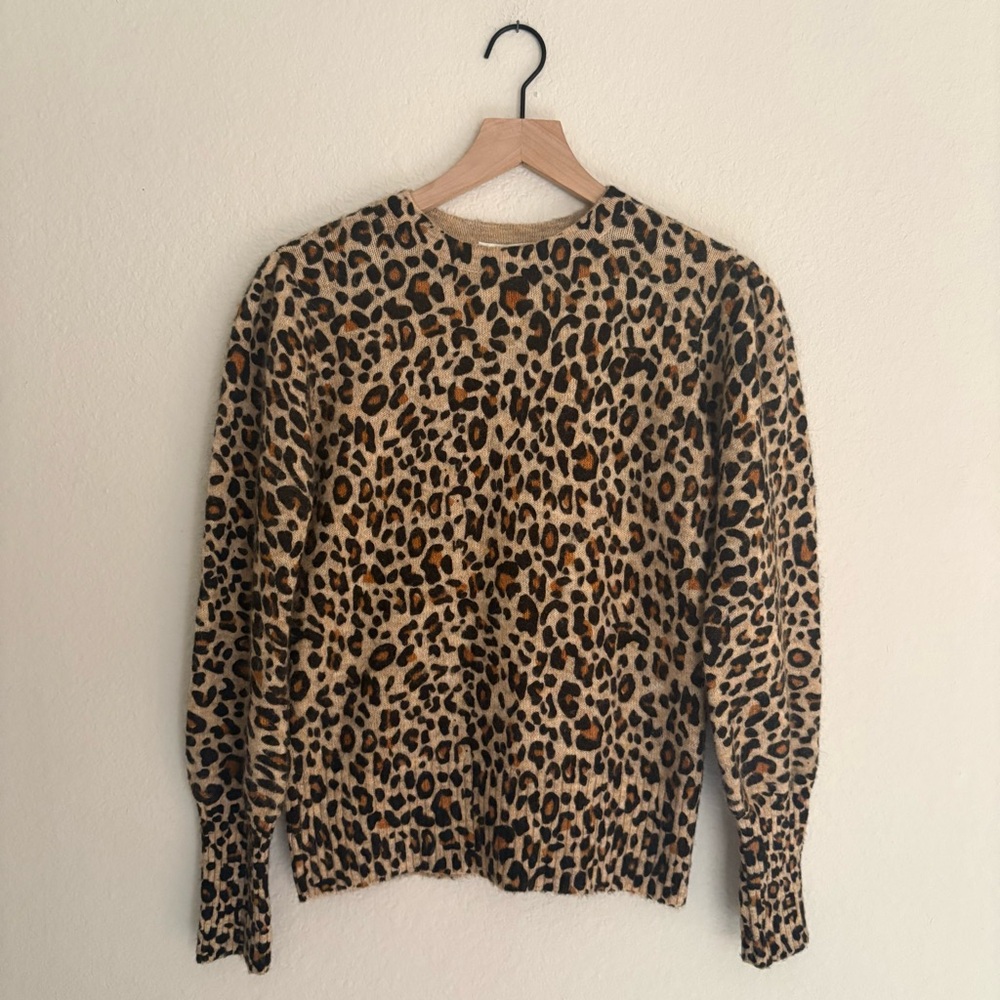 Los Coyotes De Paris Julia Wool Mohair Blend Crewneck Sweater